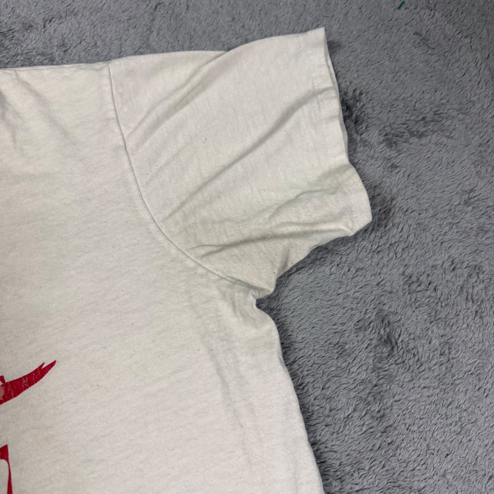 Rhude Win Smokers Die Younger Graphic T-Shirt Mens Small Cream Red Off-White gallery