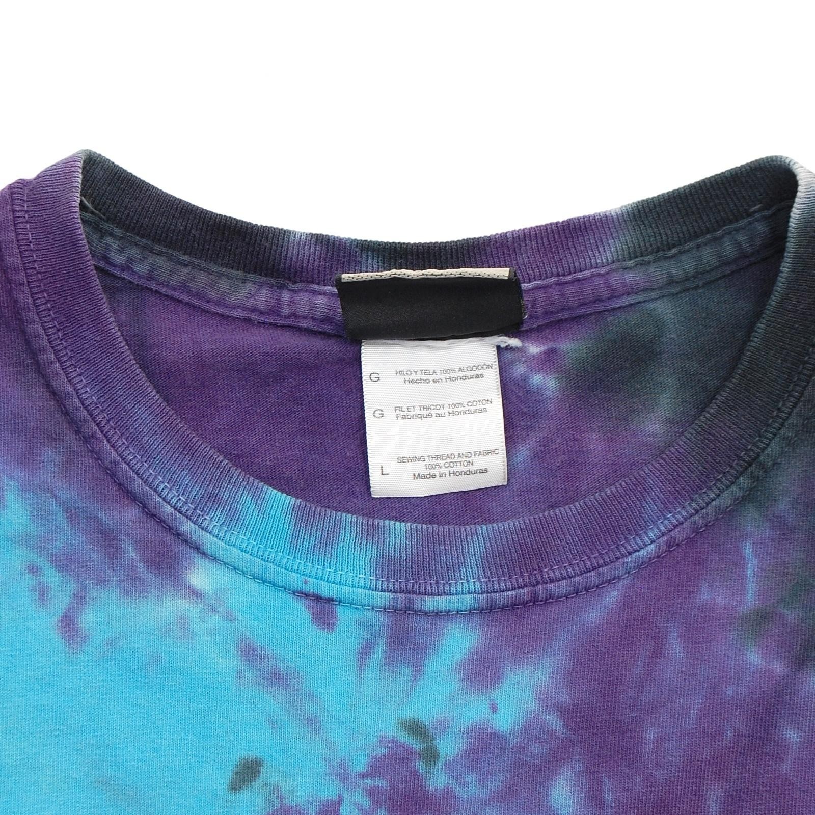 Jimi Hendrix Shirt Mens Large Purple Blue Tie Dye Rock Graphic Liquid Blue 2009 gallery