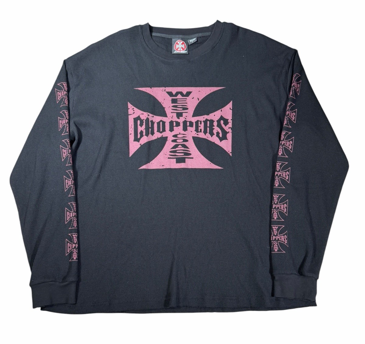 VTG West Coast Choppers Thermal Waffle Long Sleeve Size Large Oversized gallery