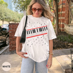 Michael Jackson Beat It Piano Keys T Shirt, King of Pop Music Tee S-5XL