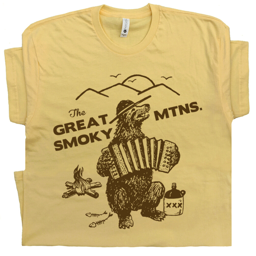 The Great Smoky Mountains T Shirt Smokey Bear Hiking Bluegrass Appalachian Trail gallery