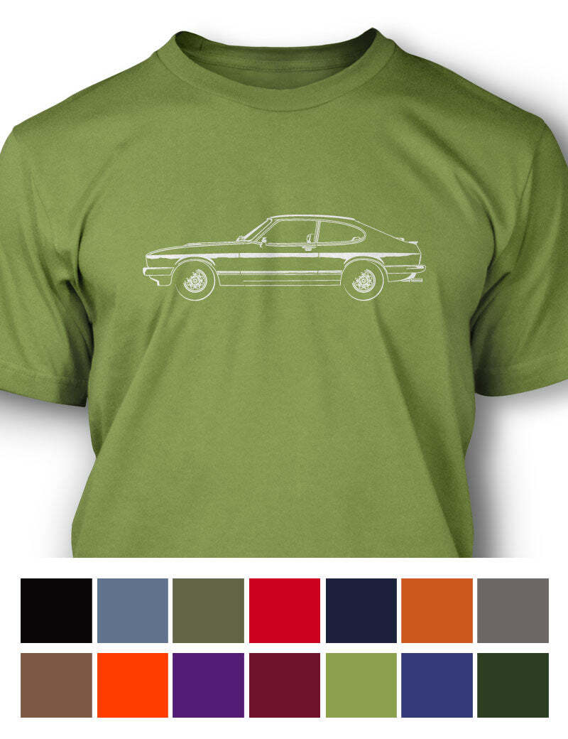 Ford Capri MK III Coupe T-Shirt - Men - Side View gallery