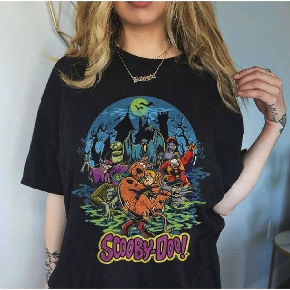 Cartoon Sc00by-Doo 90s Retro style Black Short Sleeve Remake T shirt NH23431 gallery