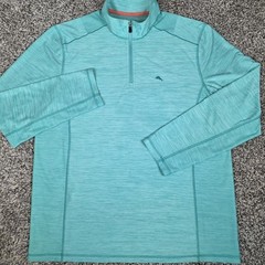 Tommy Bahama Island Zone 1/4 Zip Pullover Mens S Long Sleeve Performance Light