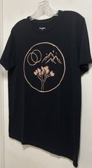 Goodfellow Black Nature Graphic Print Crew Neck Classic Fit T Shirt Sz M