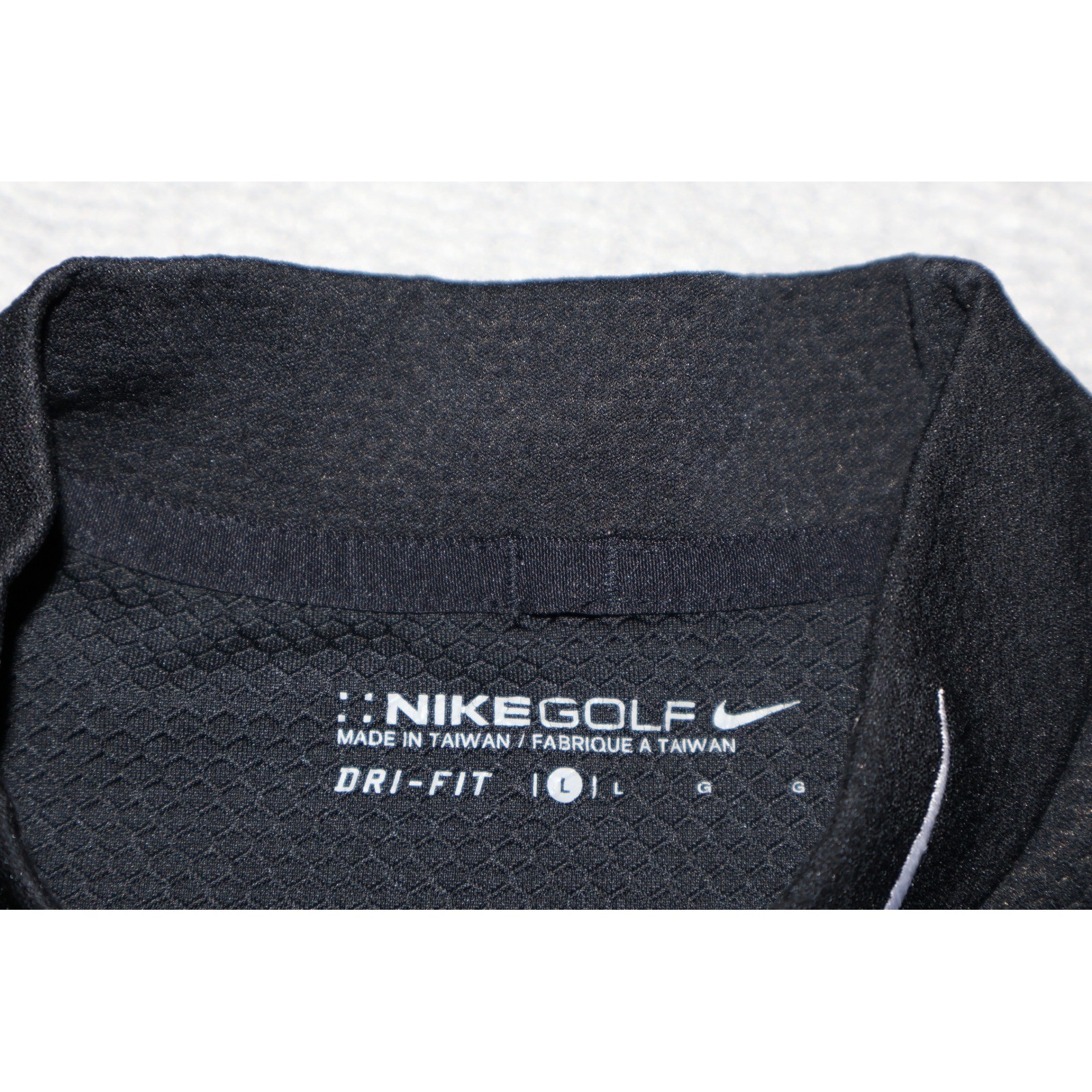 Nike Golf Mock Turtleneck Neck Shirt Men Large Black Dri-Fit Performance Top gallery