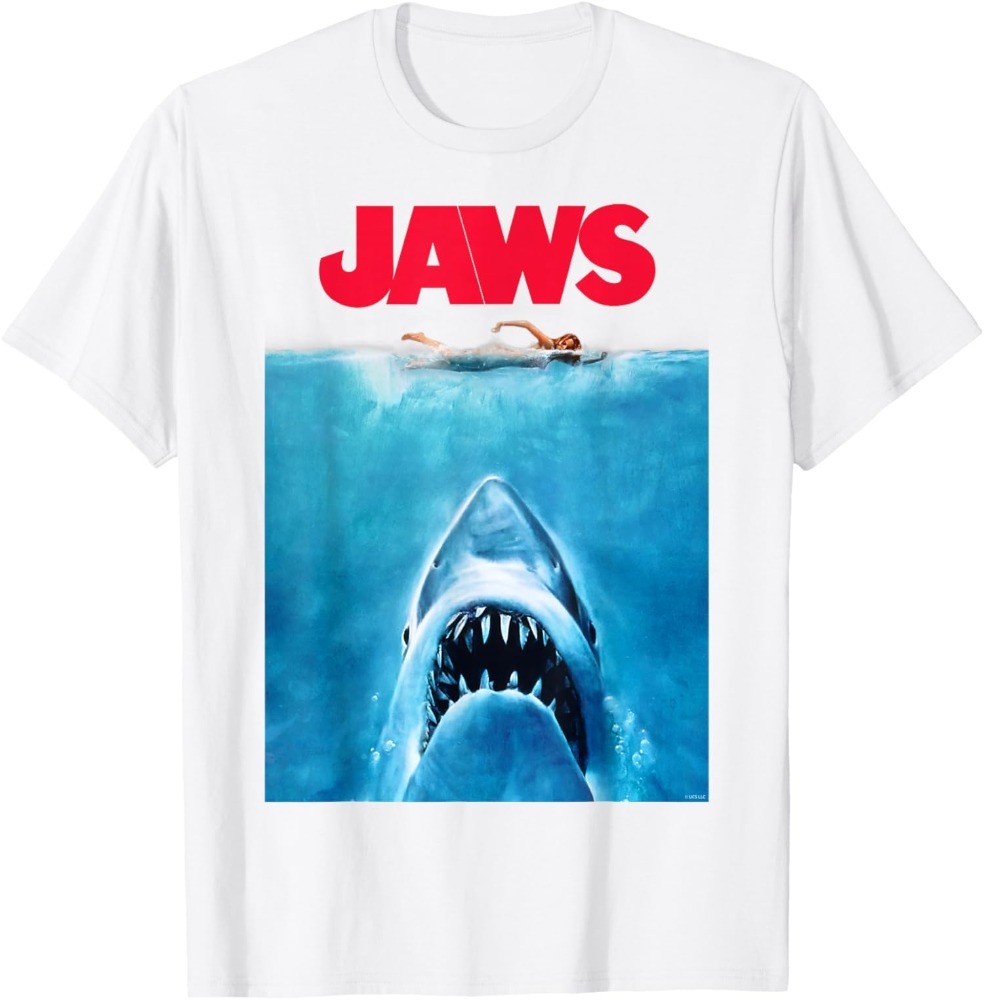 Jaws 50th Anniversary Vintage Movie Gift Shark Retro Unisex T-Shirt gallery