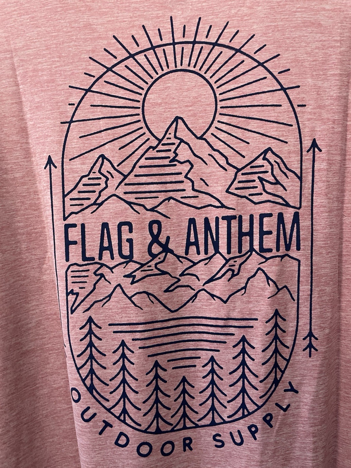 Flag & Anthem Men's Short Sleeve T-Shirt Red Stretchable UPF Protection Medium M gallery