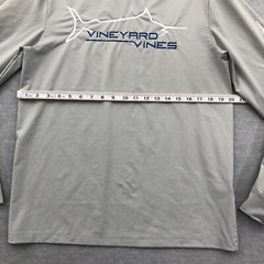 Vineyard Vines Performance Shirt Mens Small Marlin Logo Stretch Gray Long Sleeve