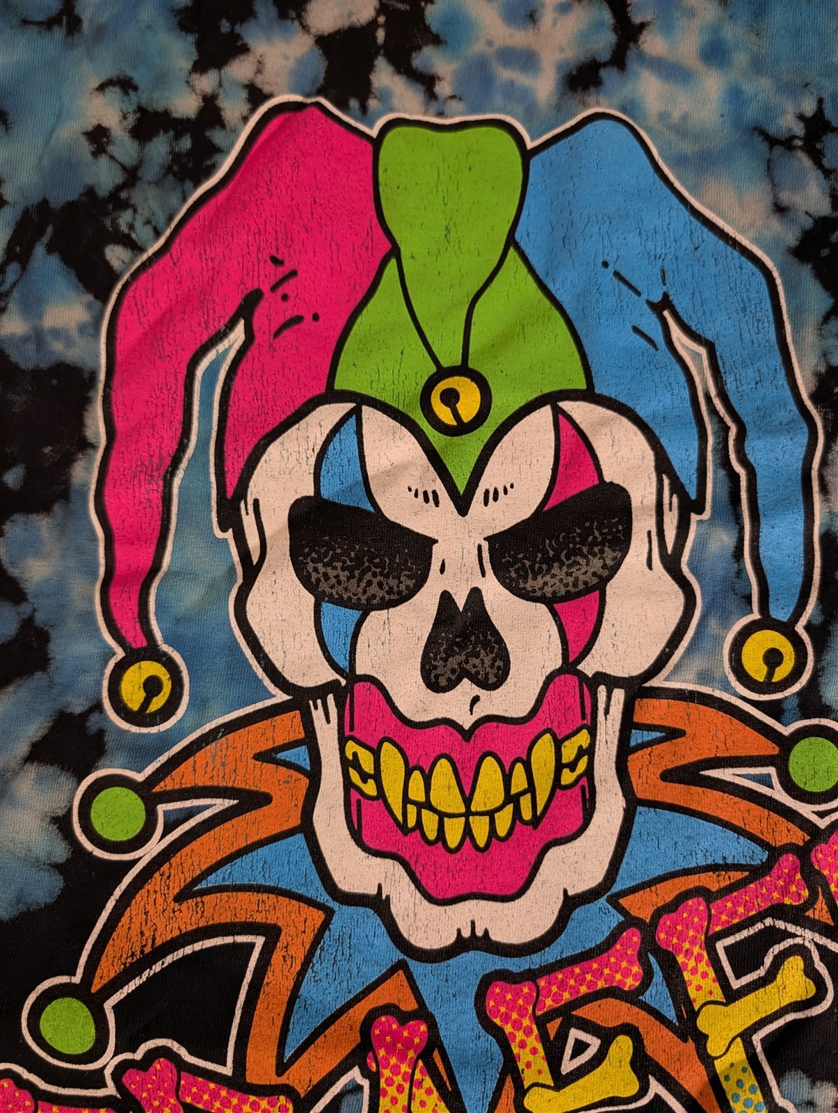 GRAFFIX Jester Blue Tie Dye Get Down Art T-Shirt ~Never Worn~ S M L XL 2XL gallery