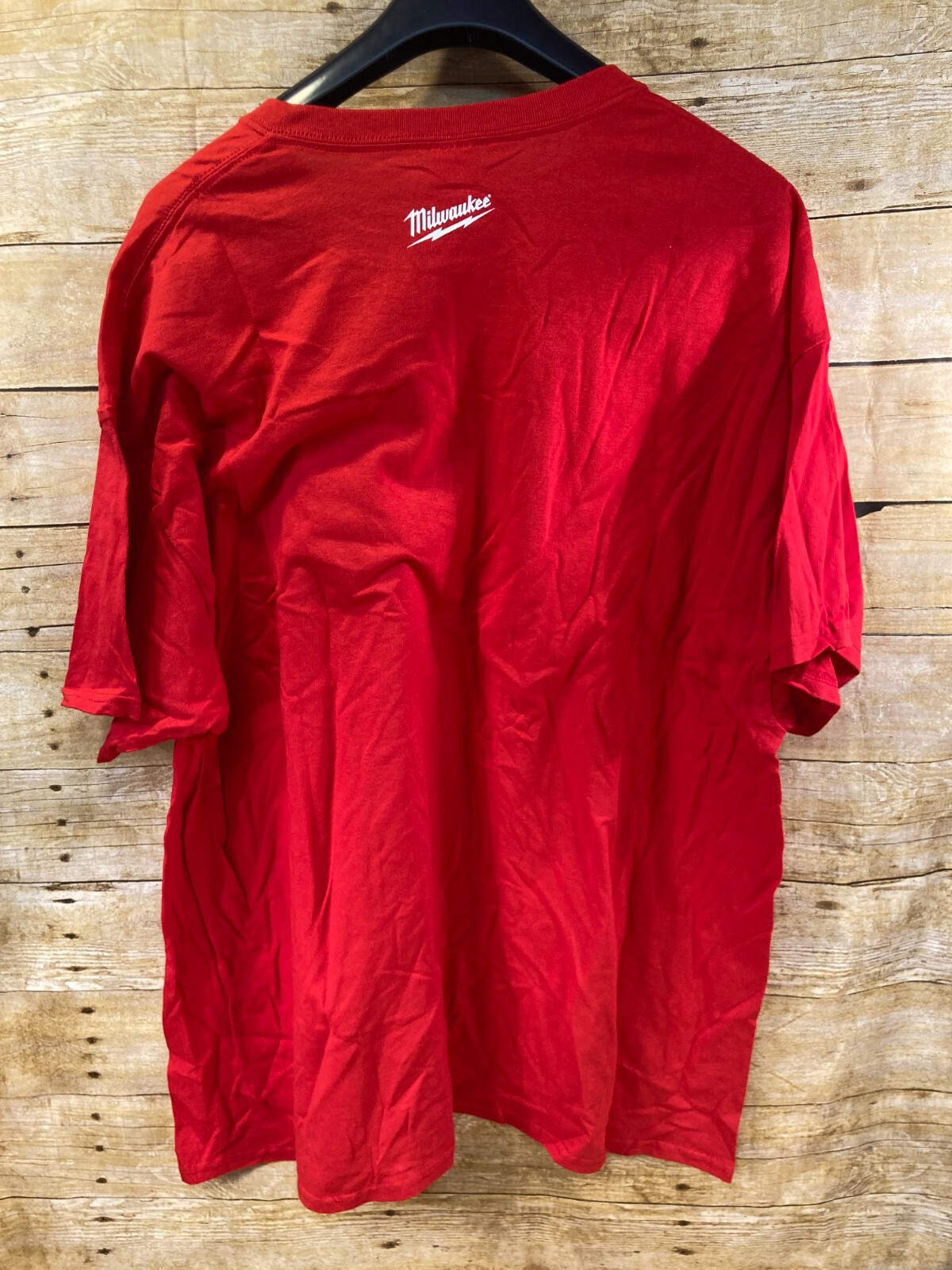 Milwaukee Tool T Shirt Tee Shirt Short Sleeve Red White Print Men's 3XL ⭐️NEW⭐️ gallery