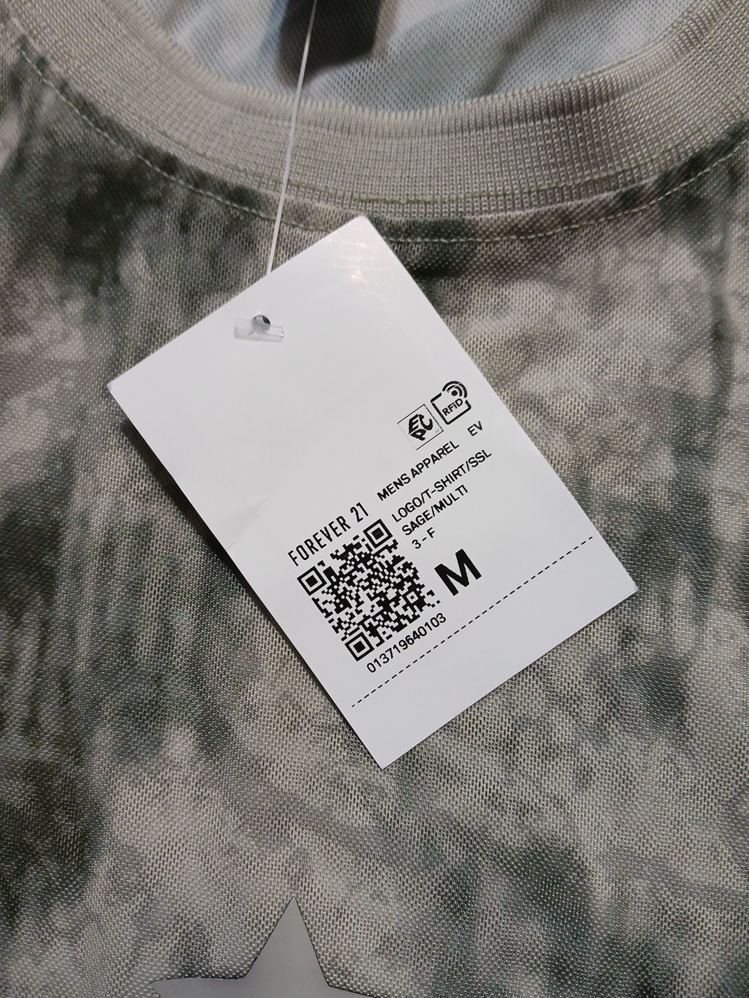 Forever 21 Mens Mesh See Through T Shirt Size M Camo Green Sage Polyester New gallery
