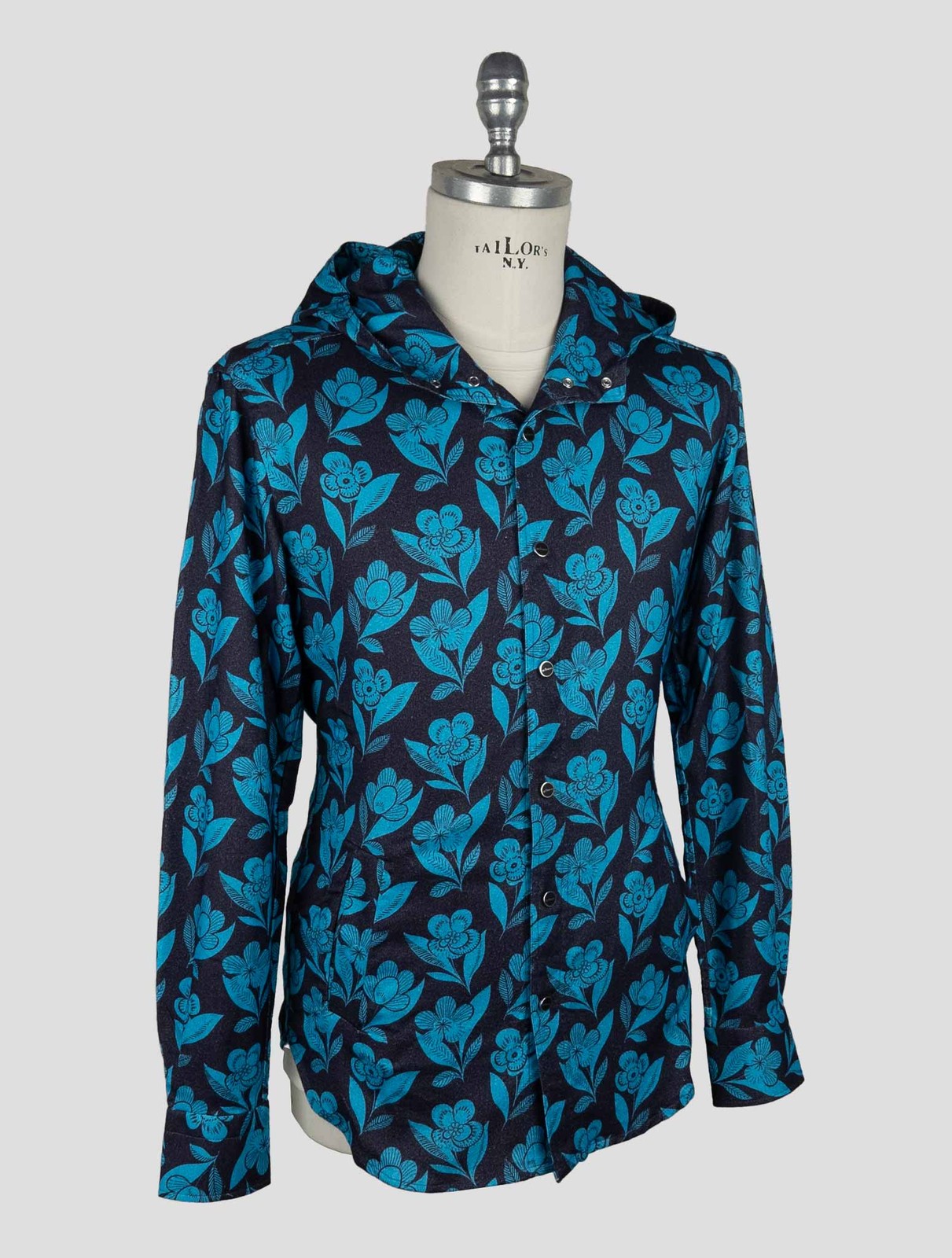 NEW KITON BLUE COTTON SHIRT MARIANO EU 56 - US 46 - 2XL KME43 gallery