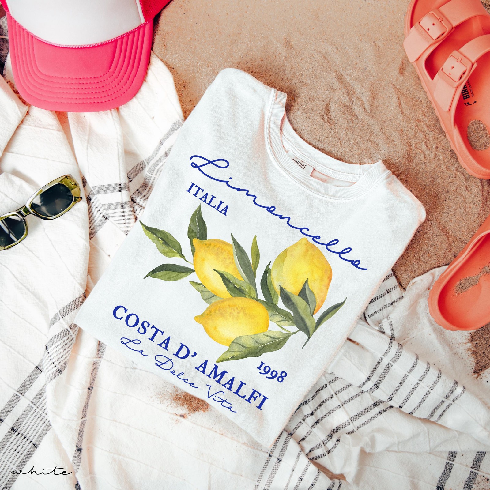 Comfort Colors® Retro Limoncello La Dolce Vita Tee, Lemon Shirt, Italy T-shirt, gallery