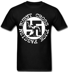 Burnt Cross T shirt Hardcore Punk Rock Ska Anarcho Antifa Antifascist
