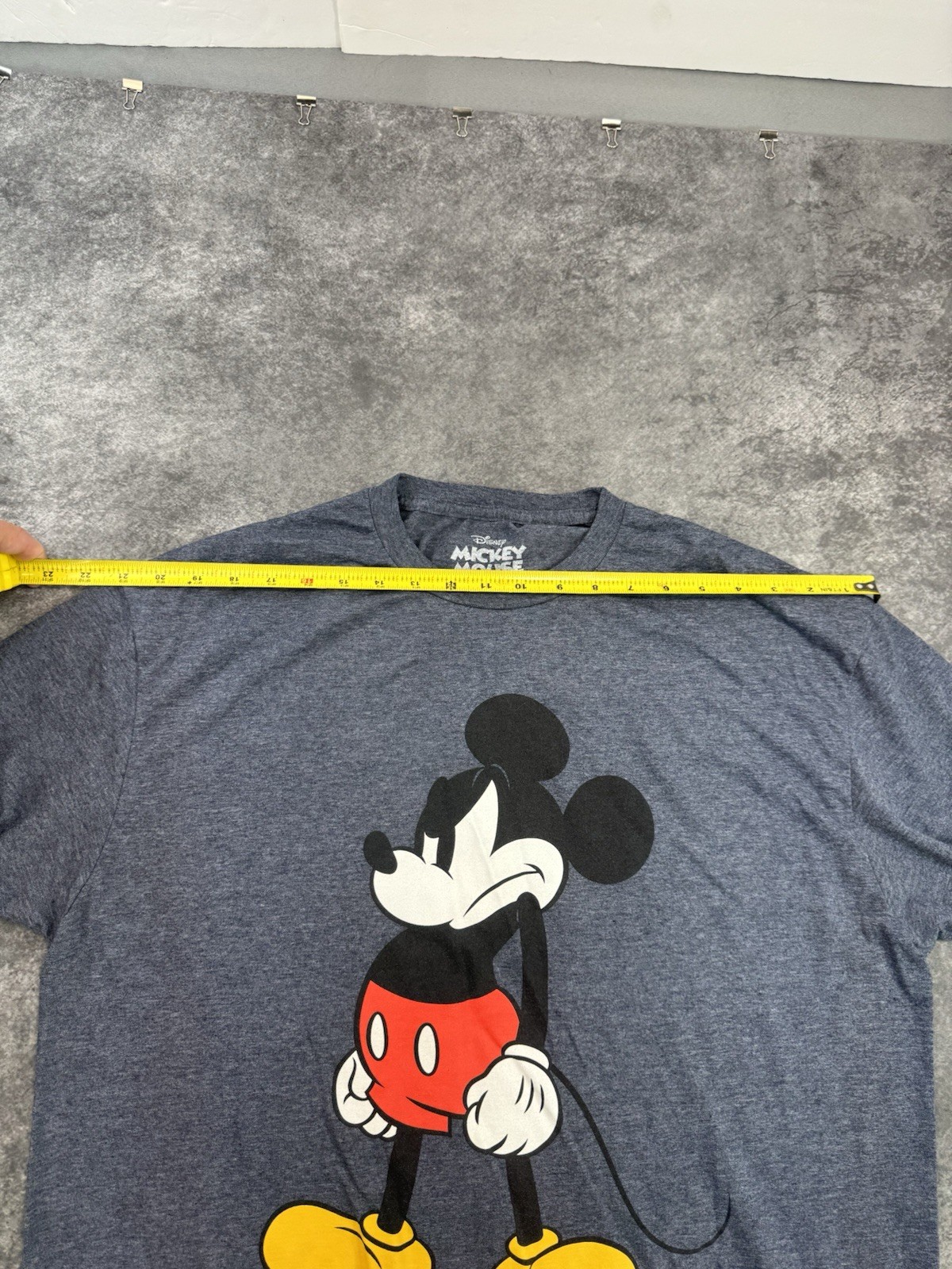 Disney Mickey Mouse Mens T-Shirt Size XL Blue Gray Top Graphic Print Tee gallery