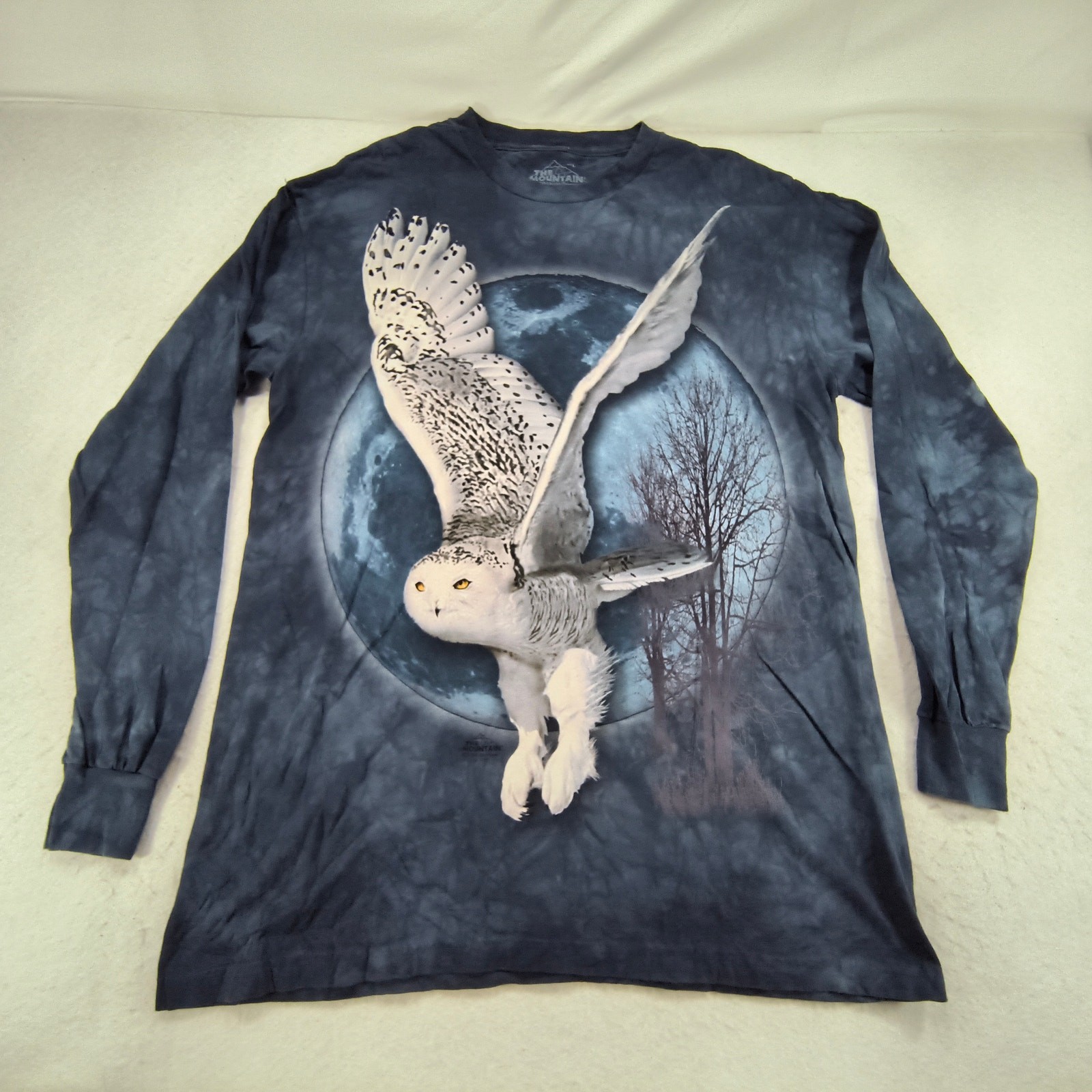 The Mountain Owl Long Sleeve Casual Graphic T Shirt Adult Mens Size L Blue gallery