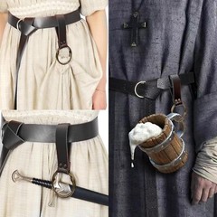 5 PCS Corset Renaissance Belt Pouch Cork Potion Bottle Set Halloween Costume