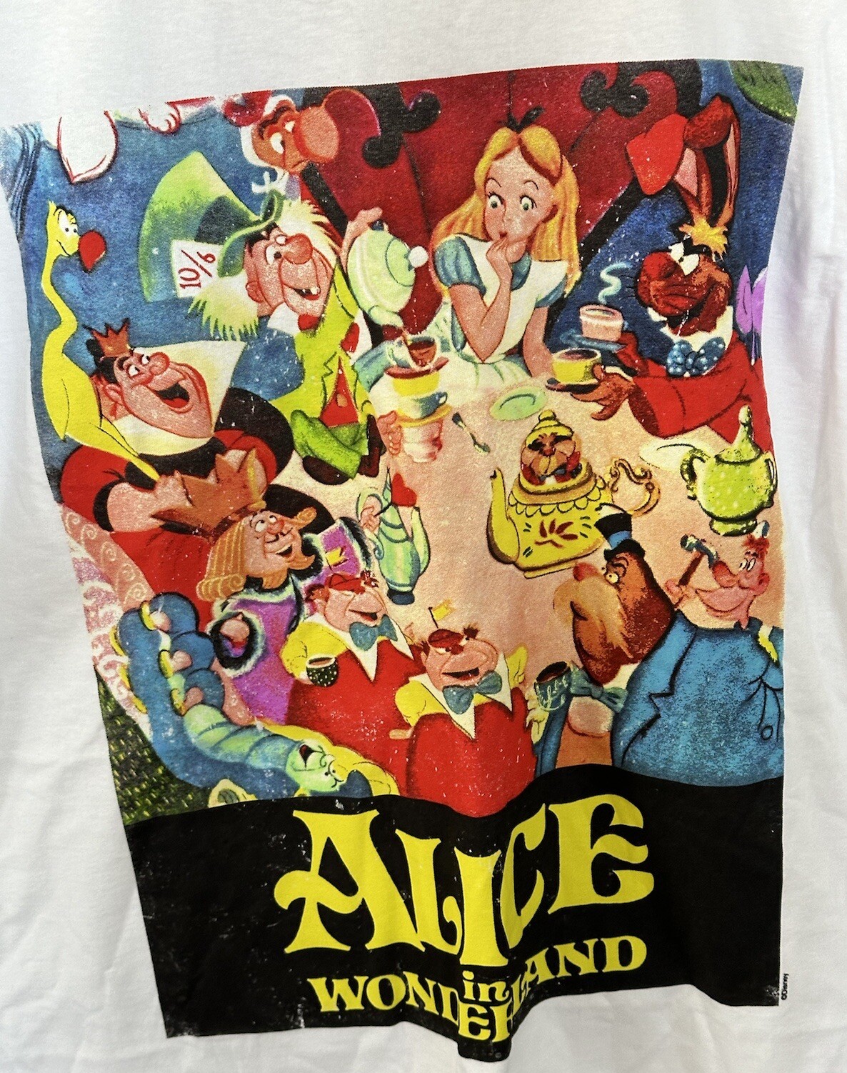 Alice In Wonderland Mad Hatter TShirt Mens L Large NWT New With Tags 100% Cotton gallery