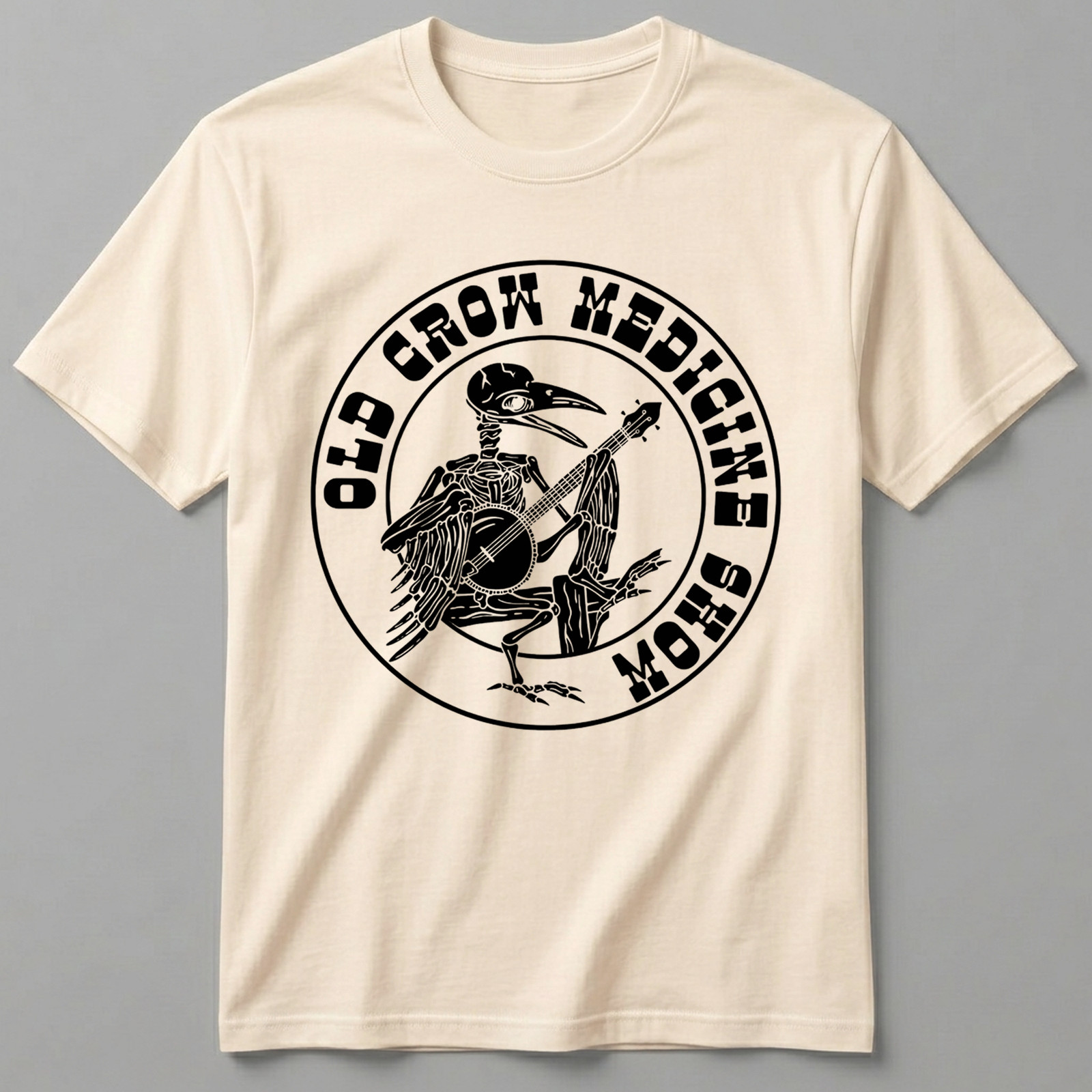 Old Crow Medicine Show T-Shirt Funny Banjo Crow Skeleton Graphic Tee Music Gift gallery
