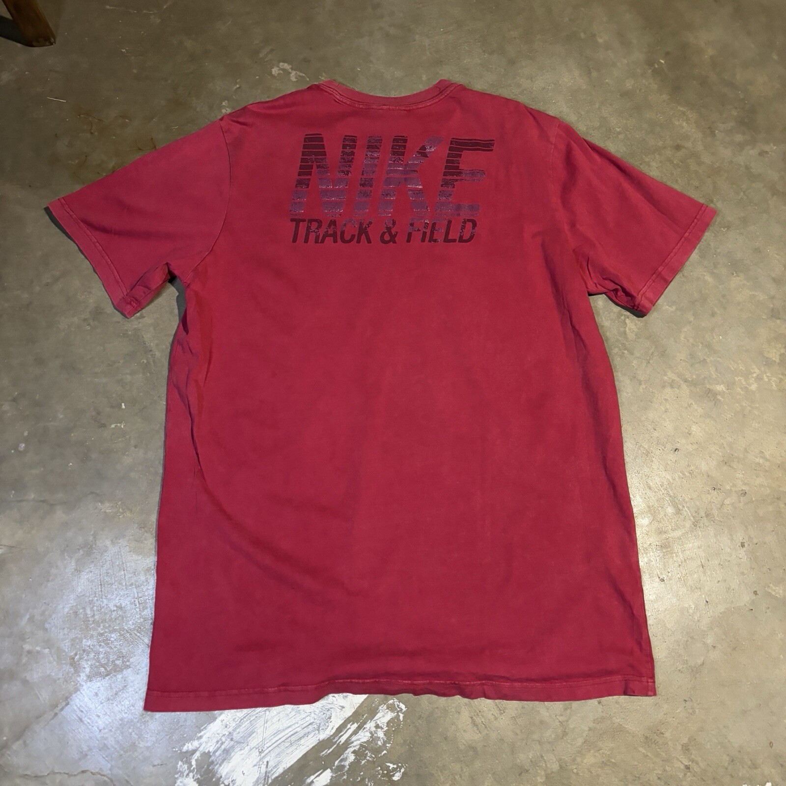 Nike Pinwheel Track & Field Graphic T Shirt Men's 2XL Red Organic Cotton gallery