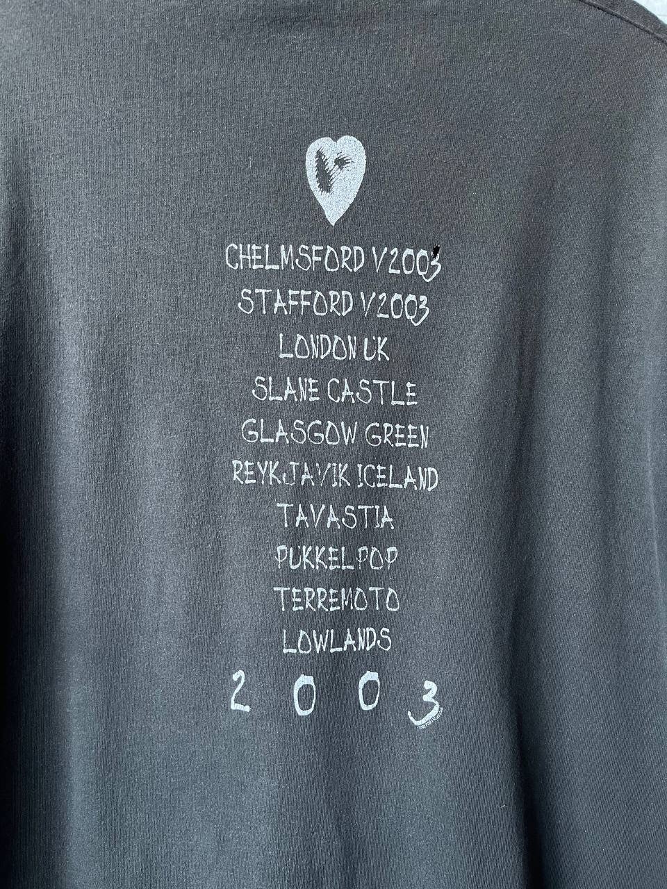 Vintage 2003 Foo Fighters European Tour T-Shirt Distressed Y2K Band Tee M gallery