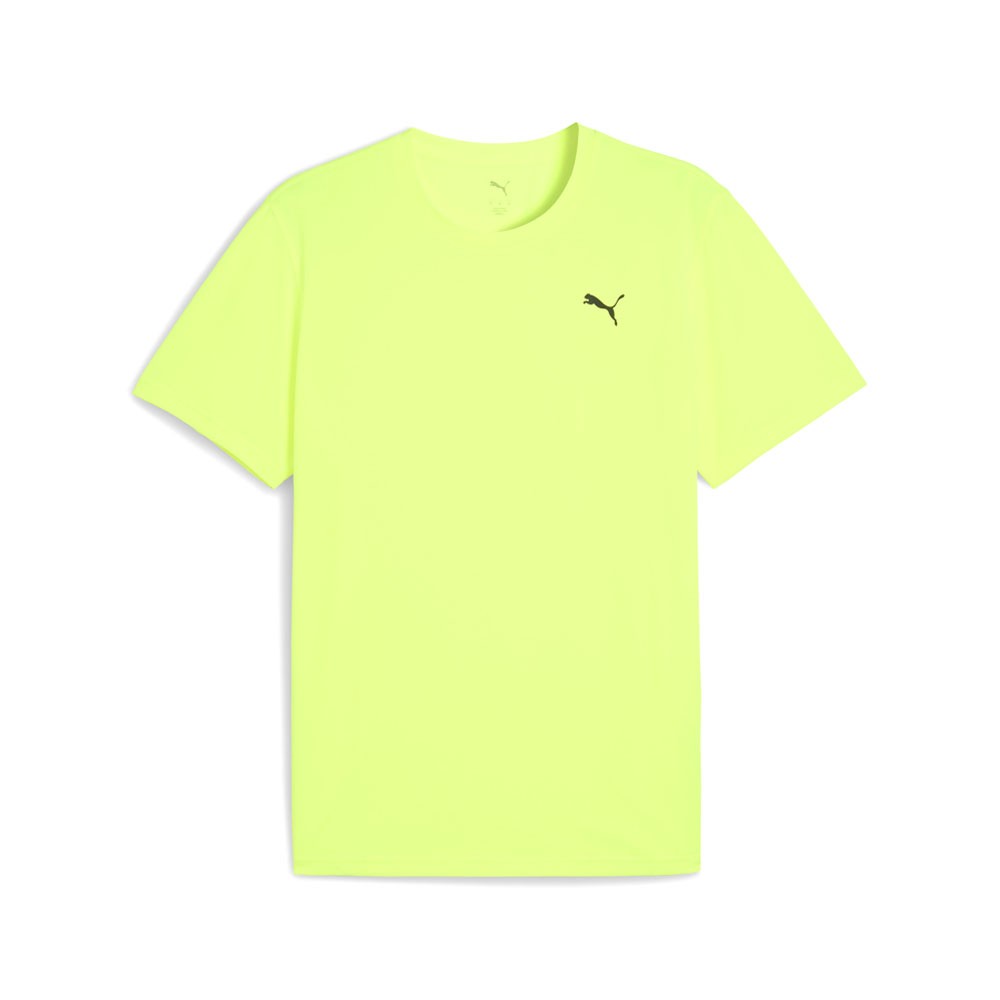 PUMA Essentials Crew Neck Short Sleeve Athletic T-Shirt Mens Yellow Casual Tops