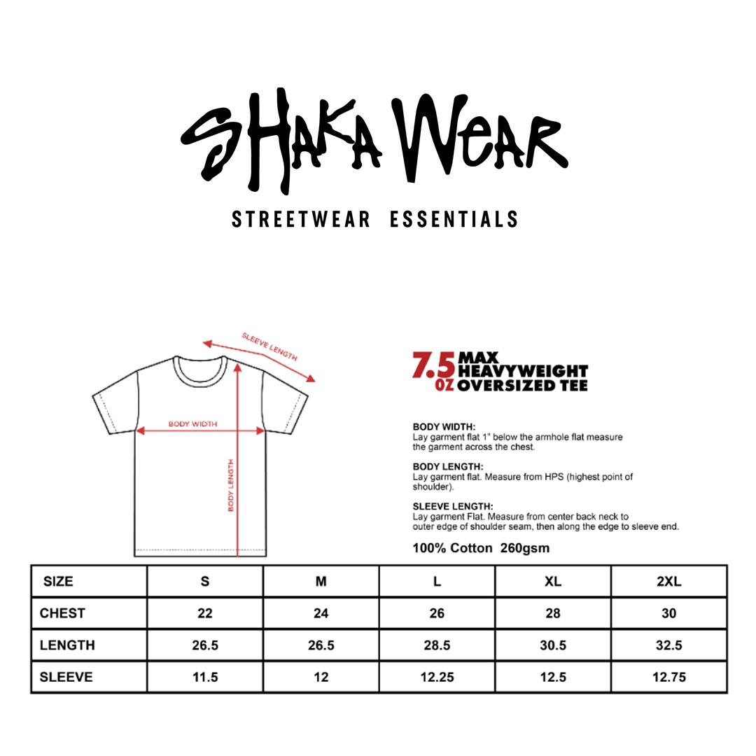 Pack Of 6 Shaka Wear MHO Mens Max Heavyweight Short Sleeve Oversized T-Shirt gallery