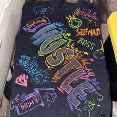 SWITCH REMARKABLE Hustle Size XL Black Multicolored Men’s T-Shirt