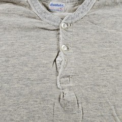 Vintage Duofold Two Layer Henley Shirt Medium Gray Wool Base Thermal 70s 80s XL