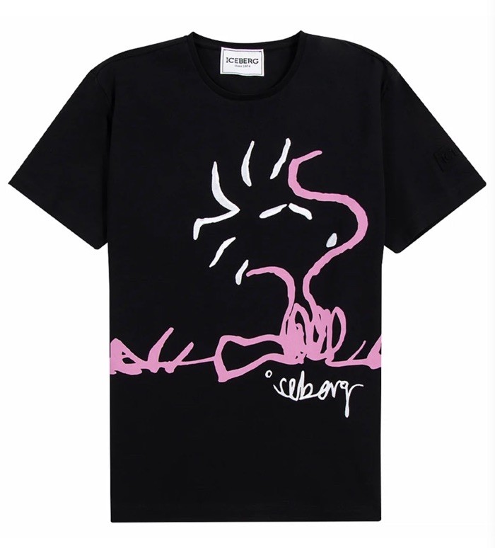 RARE Iceberg Woodstock Peanuts Snoopy Embroidered Crewneck T-Shirt Mens XL gallery