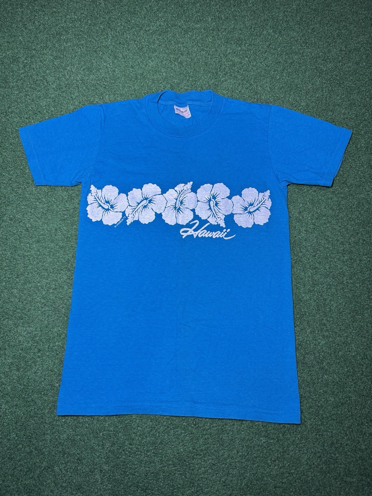Vintage 80s Hawaii Surf T-shirt, Summer Vacation Honolulu (Small)