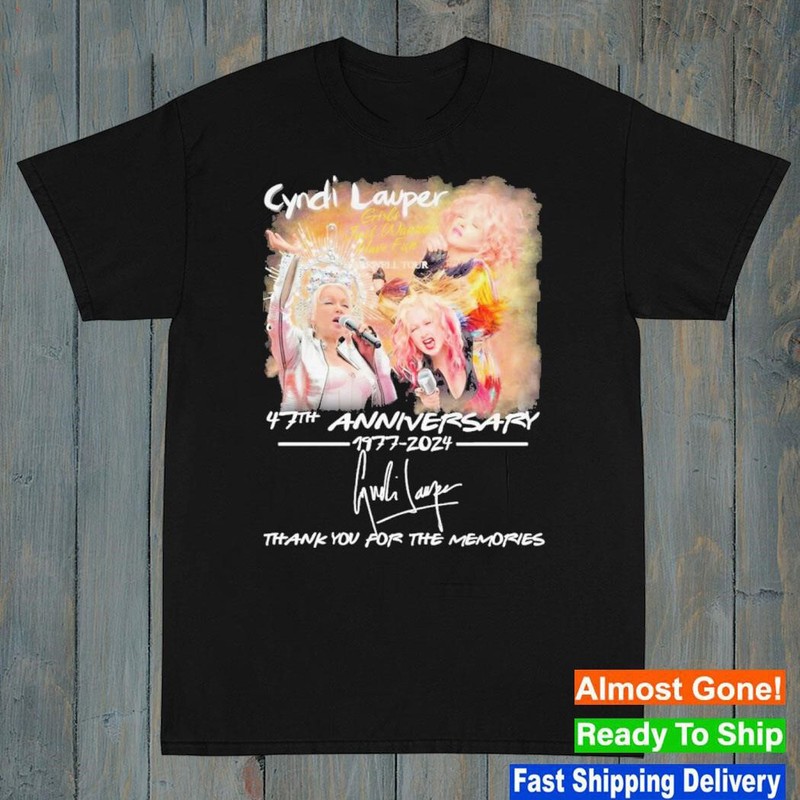 Cyndi Lauper Girls Just Want to Have Fun Farewell Tour 47th Anniversary Shirt E4