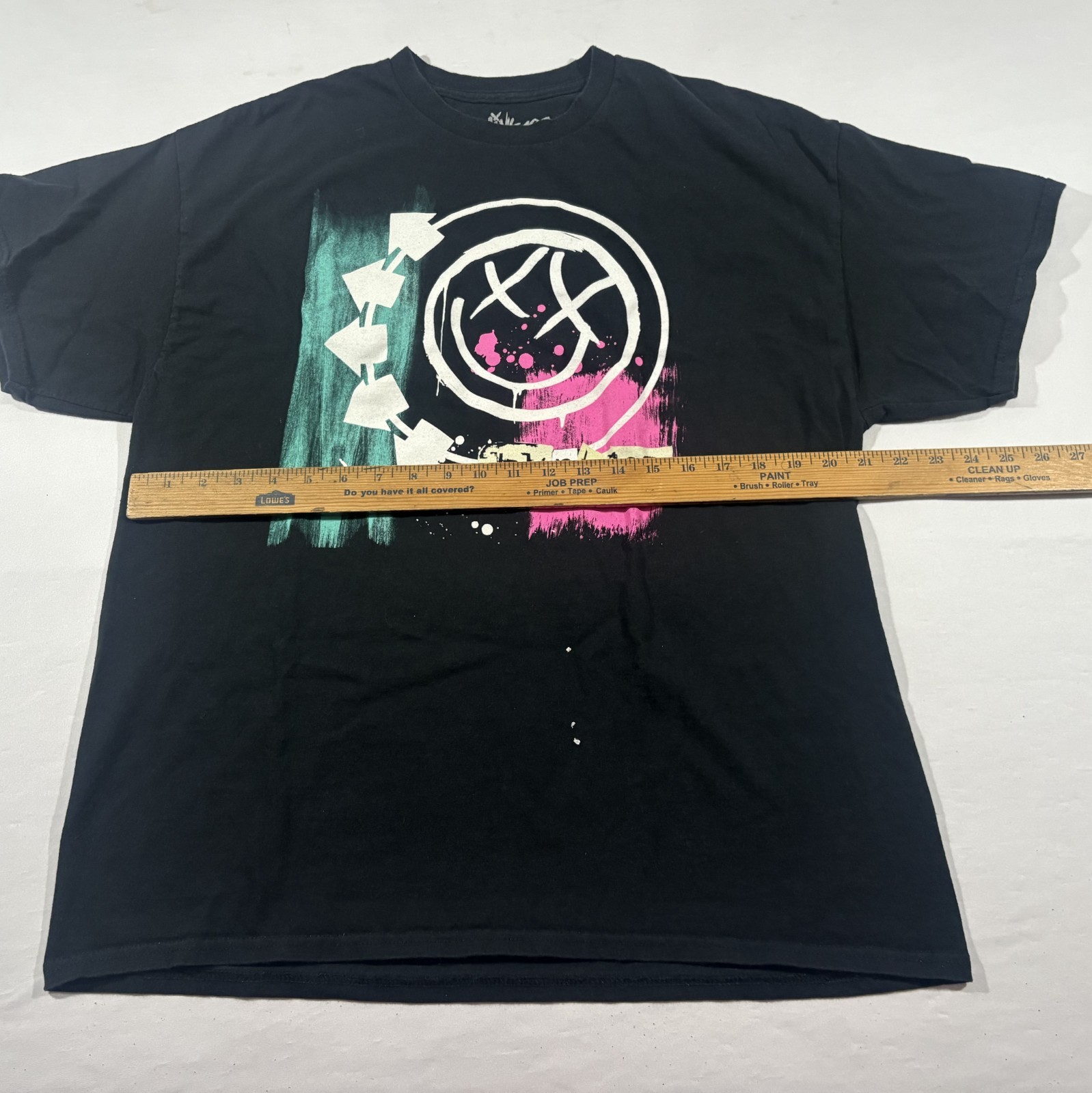 Blink 182 Band Tee Graphic Print Black Crew Short Sleeve Cotton Unisex Sz XL gallery