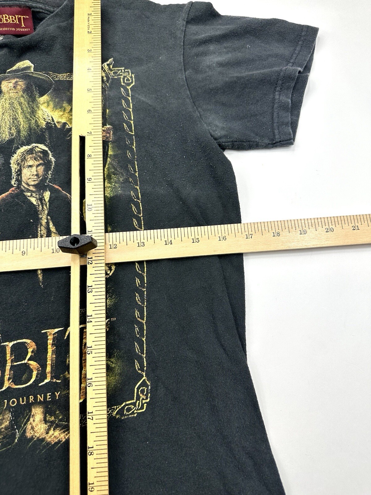 The Hobbit Movie Promo T Shirt An Unexpected Journey Sz Small Black LOTR Gandalf gallery