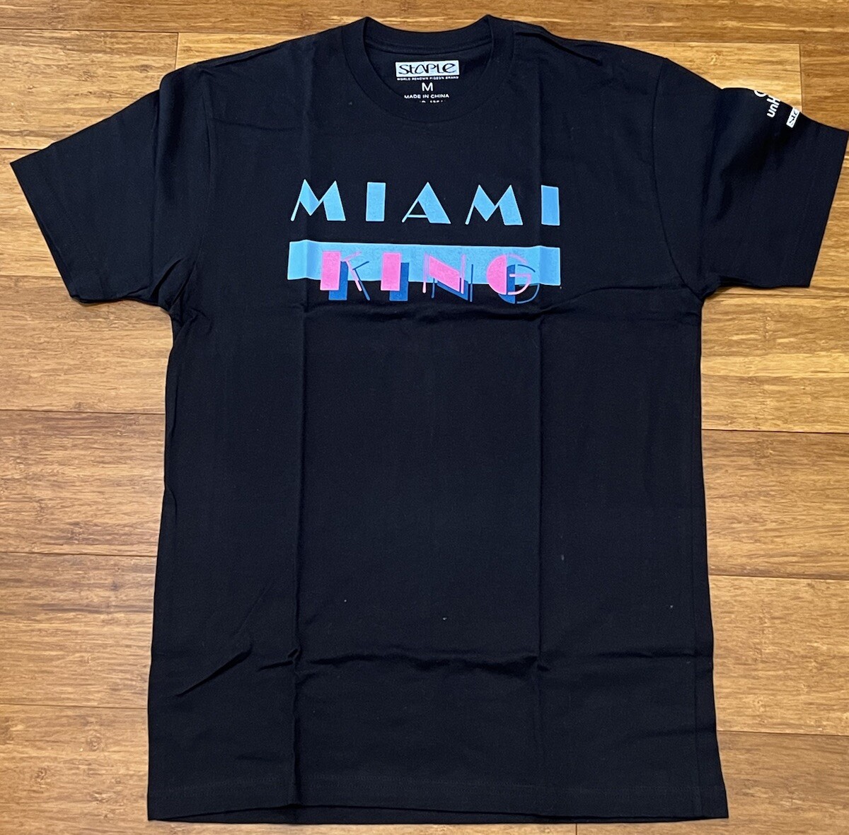 Unknwn X Staple Miami King Men’s Shirt sz Medium Black South Beach Lebron gallery