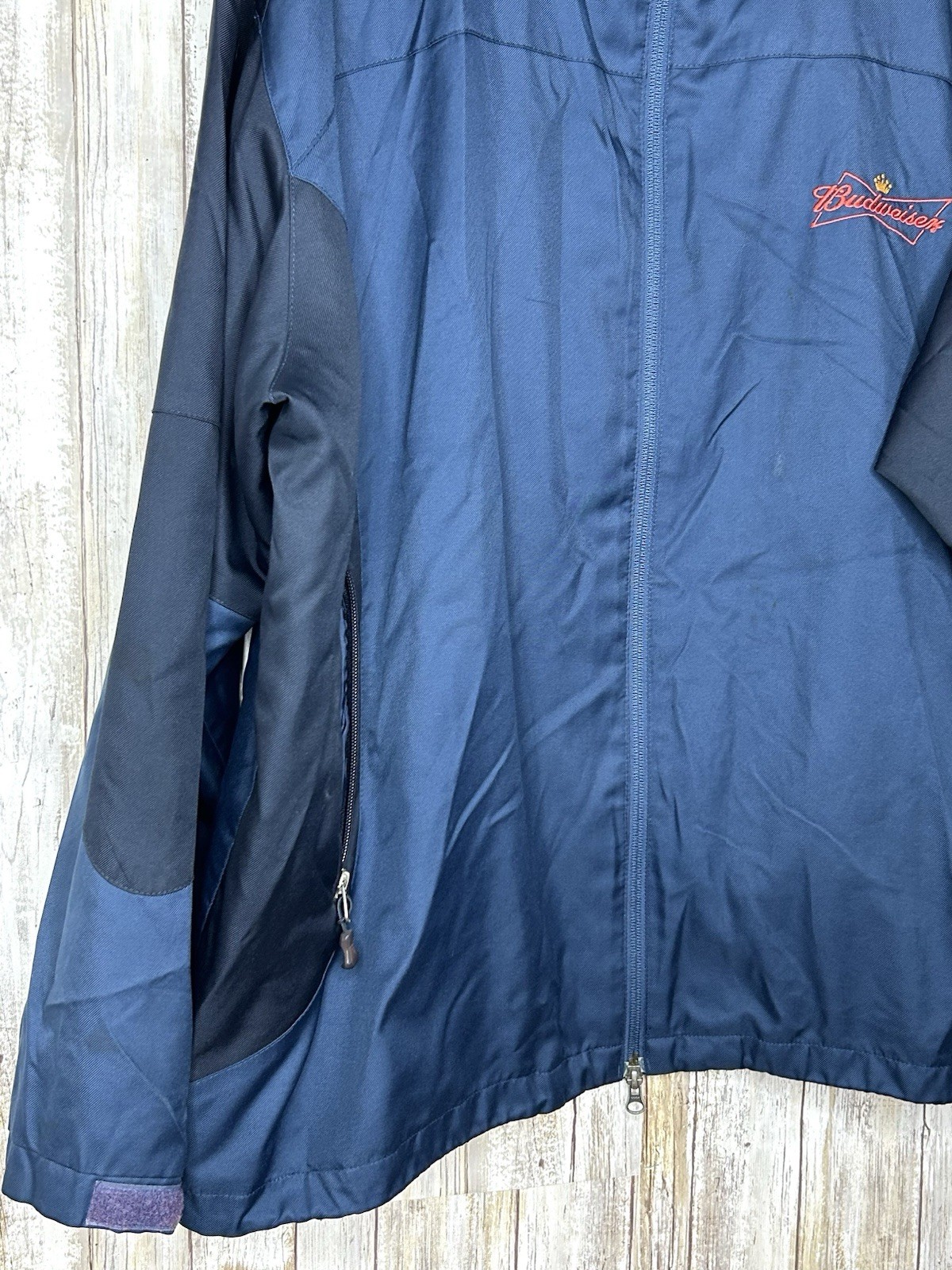 Men's Port Authority 3XLarge Navy Employee Budweiser Windbreaker Hooded Jacket gallery