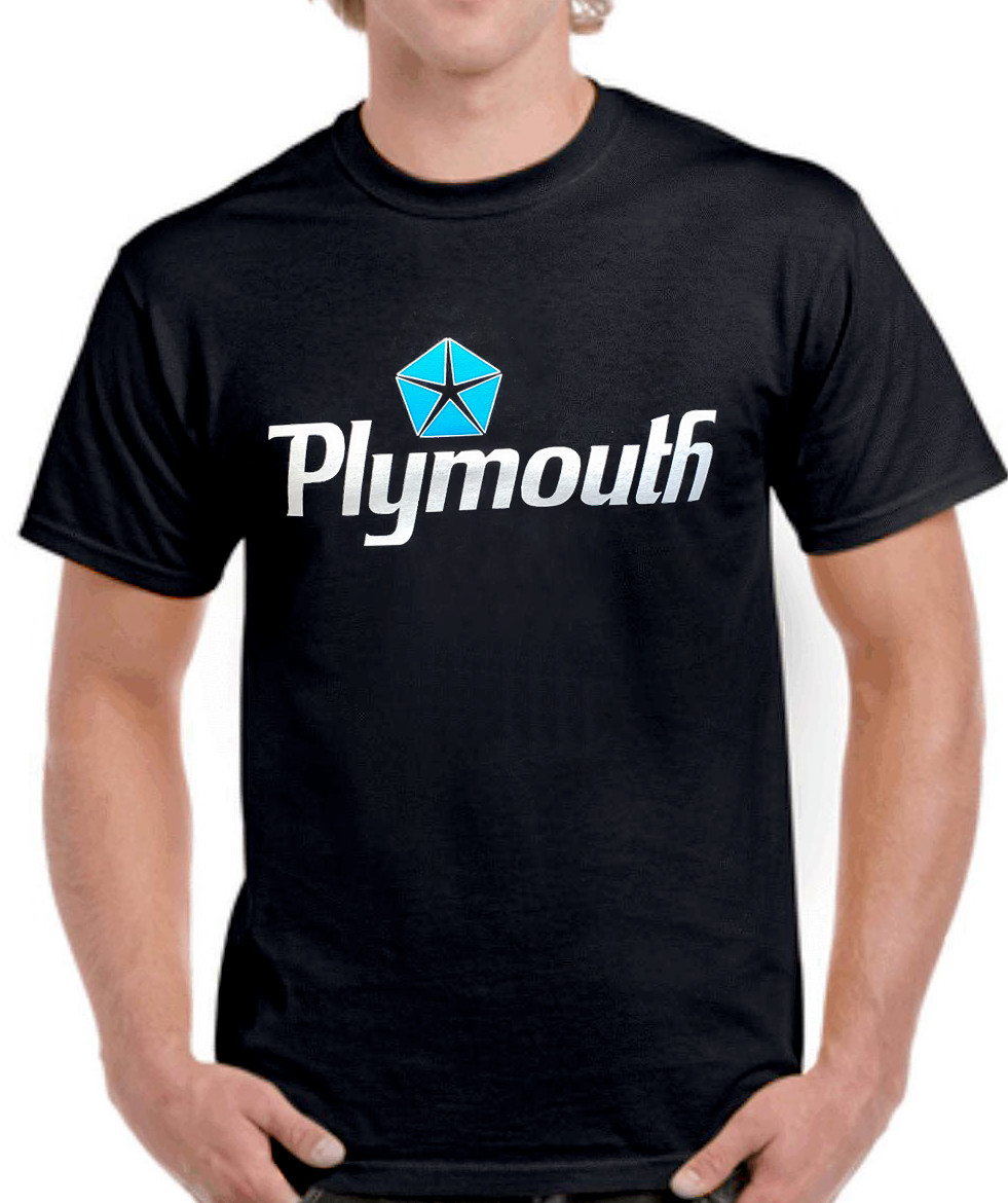 Classic Plymouth Logo 100% Cotton T-Shirt – 426/Hemi/Mopar/440/383/Muscle