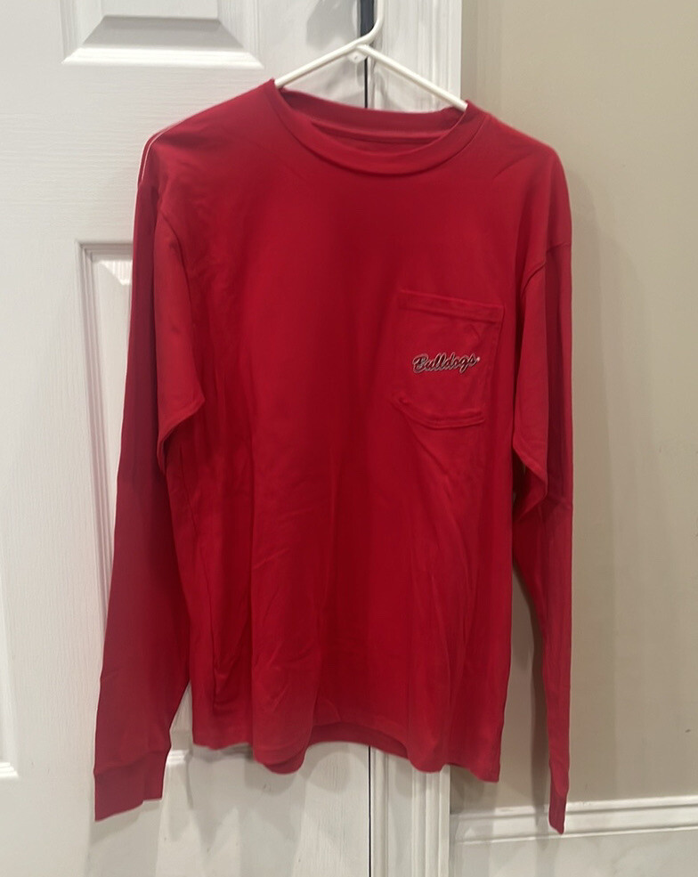 LEAGUE GEORGIA BULLDOGS Men’s Long Sleeve College Top Medium Red NEW