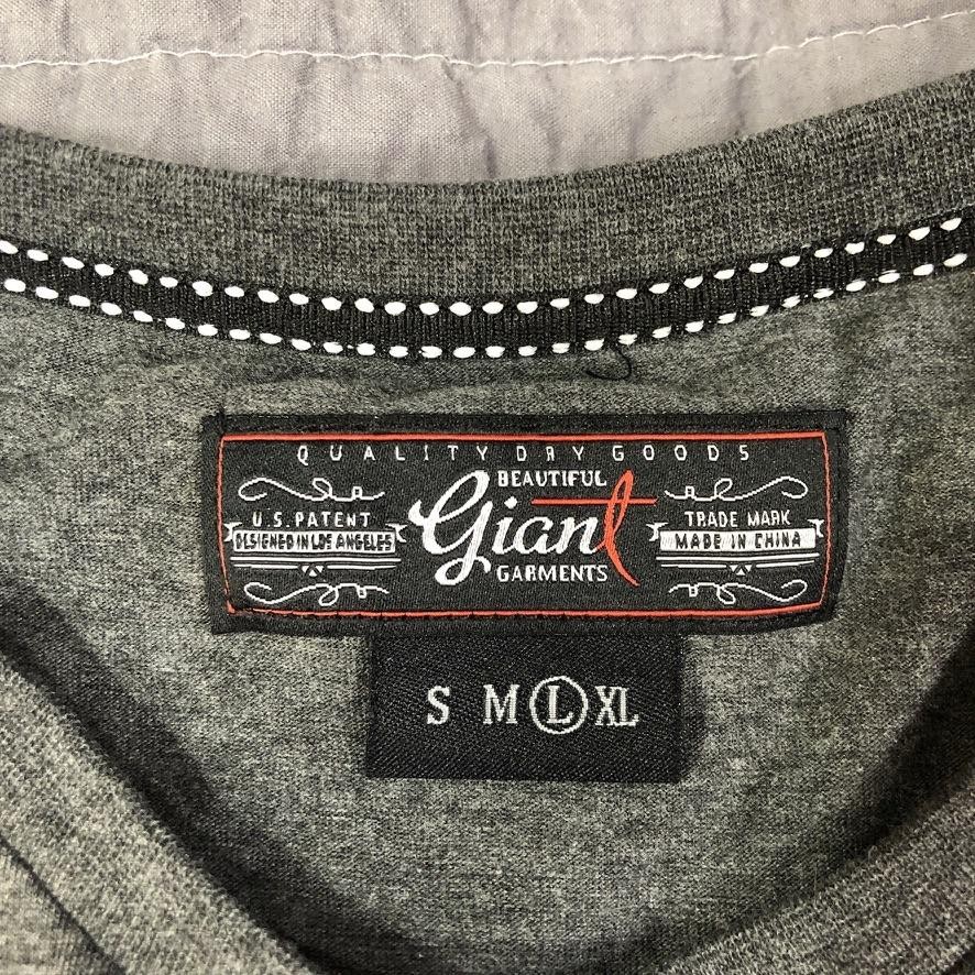 Beautiful Giant Shirt Men Large Gray Tribal Pocket Tee Heather Aztec Crewneck gallery