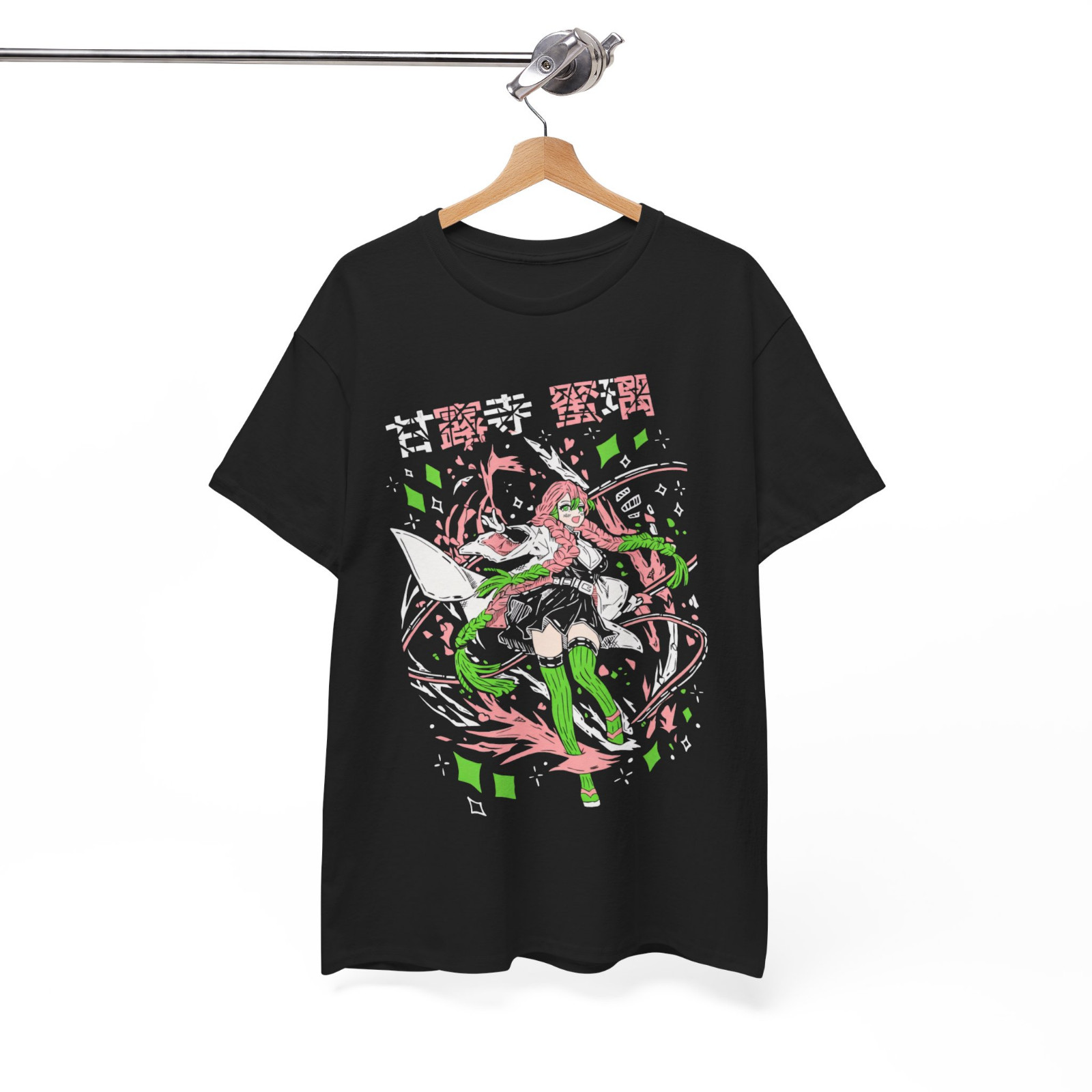 Anime Mitsuri Kanroji T-Shirt Demon Slayer Kimetsu Black T Shirt gallery