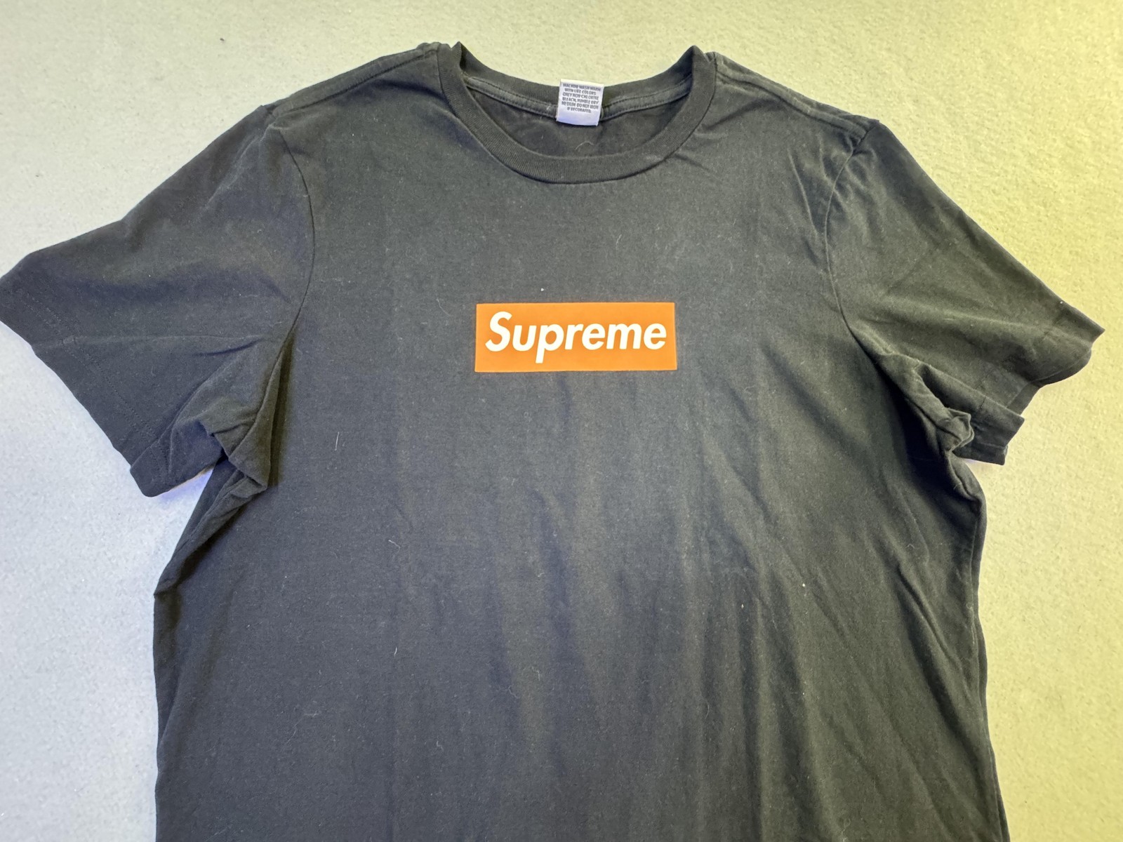 Supreme Shirt Mens Large Black Orange Box Logo San Francisco Market Street Tee gallery