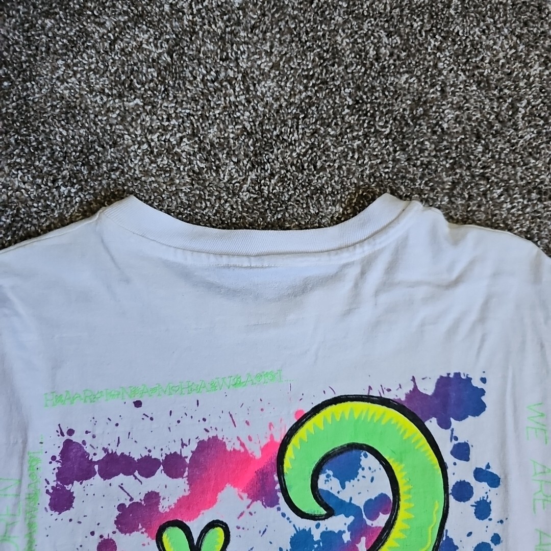 Gecko Hawaii Neon Color Size Large Single Stitch White Destination Short Sleeve gallery
