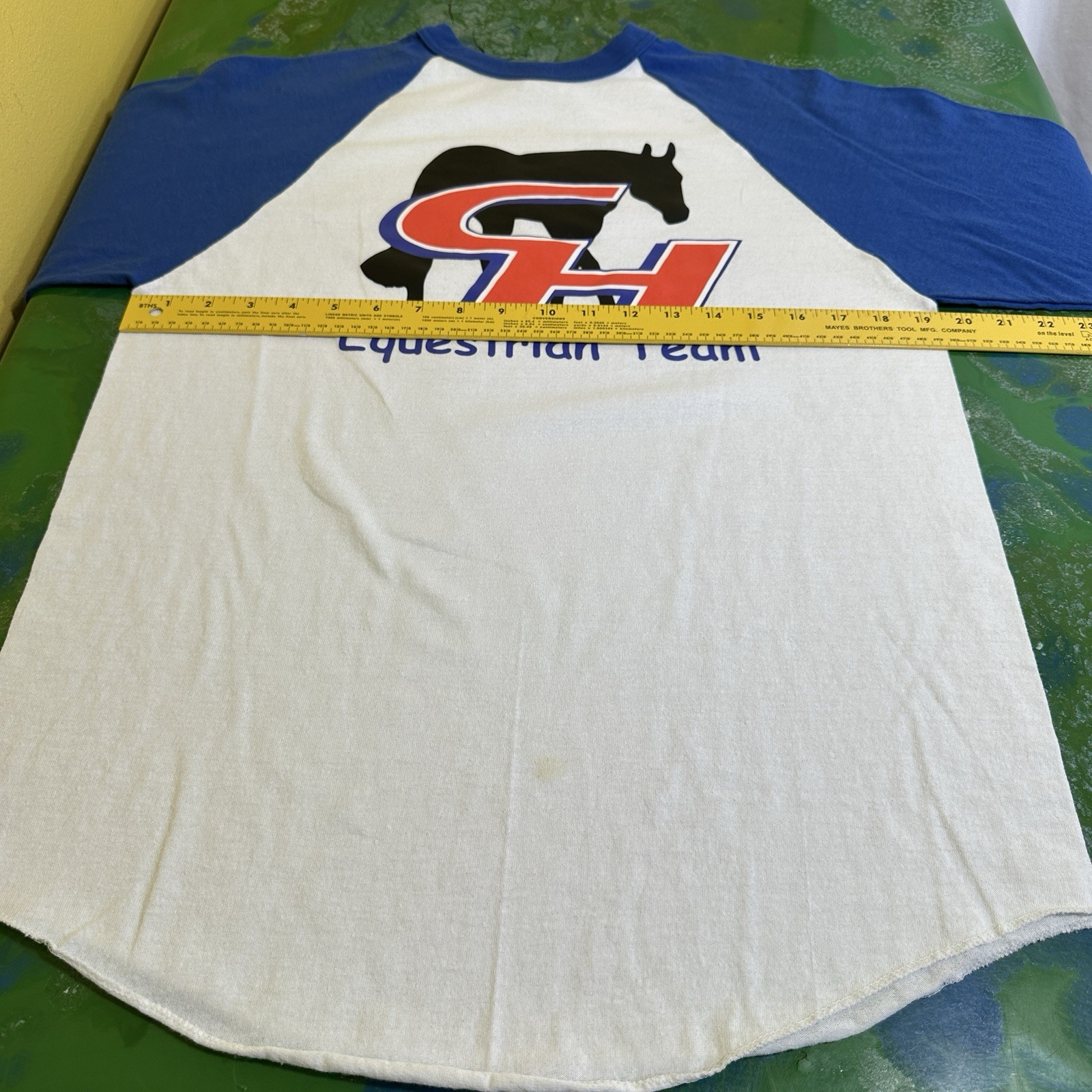 Vintage Augusta Sportswear Medium 3/4 Sleeve Baseball Shirt CH Equestrian Team M gallery
