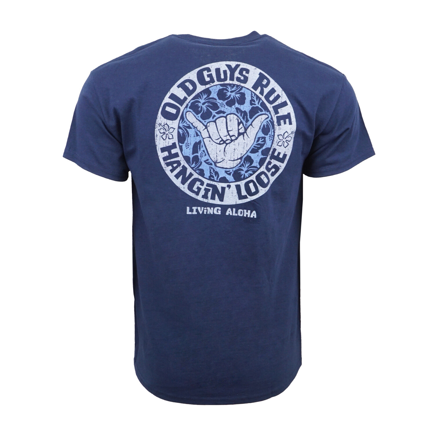 OLD GUYS RULE LIVING ALOHA NAVY T SHIRT gallery