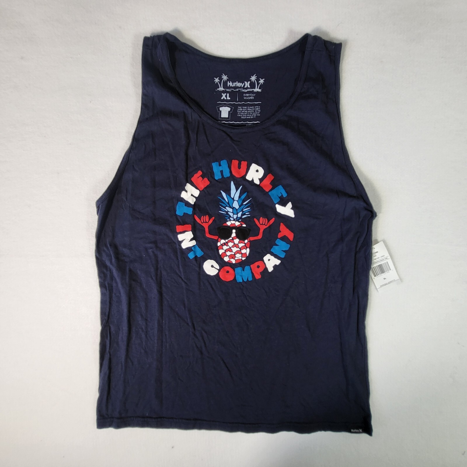 Hurley Men's Favorite fruit Bros Jersey graphic tank-top XLarge Dark Blue gallery