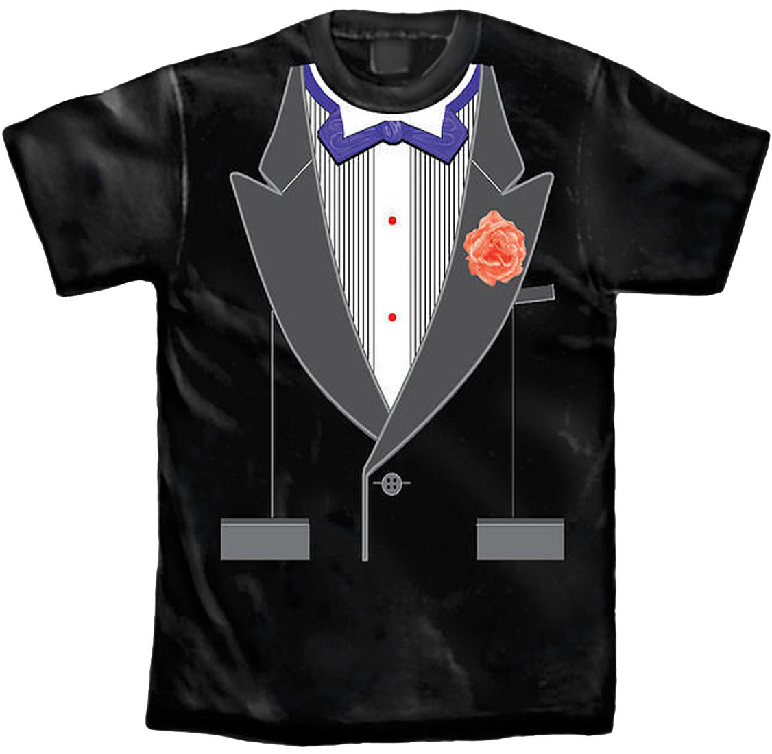 Tuxedo T-shirt Purple Bow Tie with Rhinestones – Funny Bachelor Party Wedding T