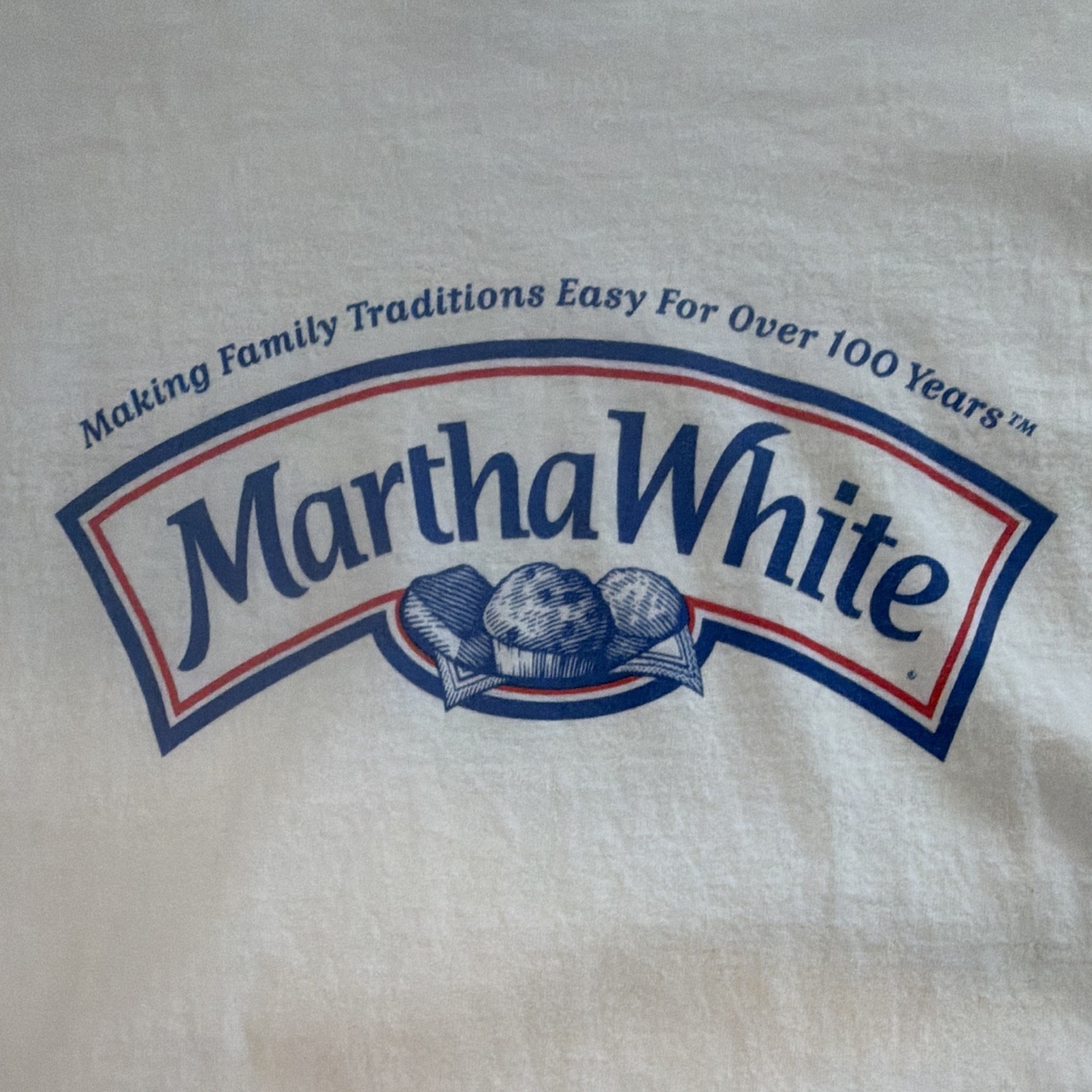 Port & Company Martha White Logo Graphic Print Cotton Crewneck T-Shirt Adult XL gallery