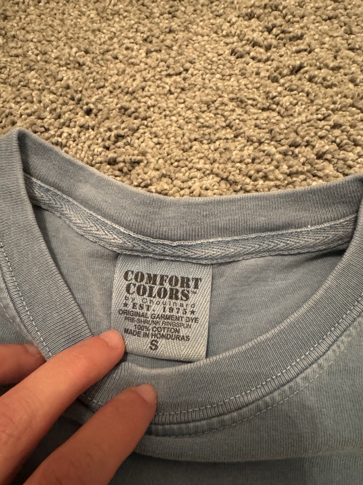 Live Oak Brand Comfort Colors American Flag T-Shirt Size Small Blue Excellent gallery
