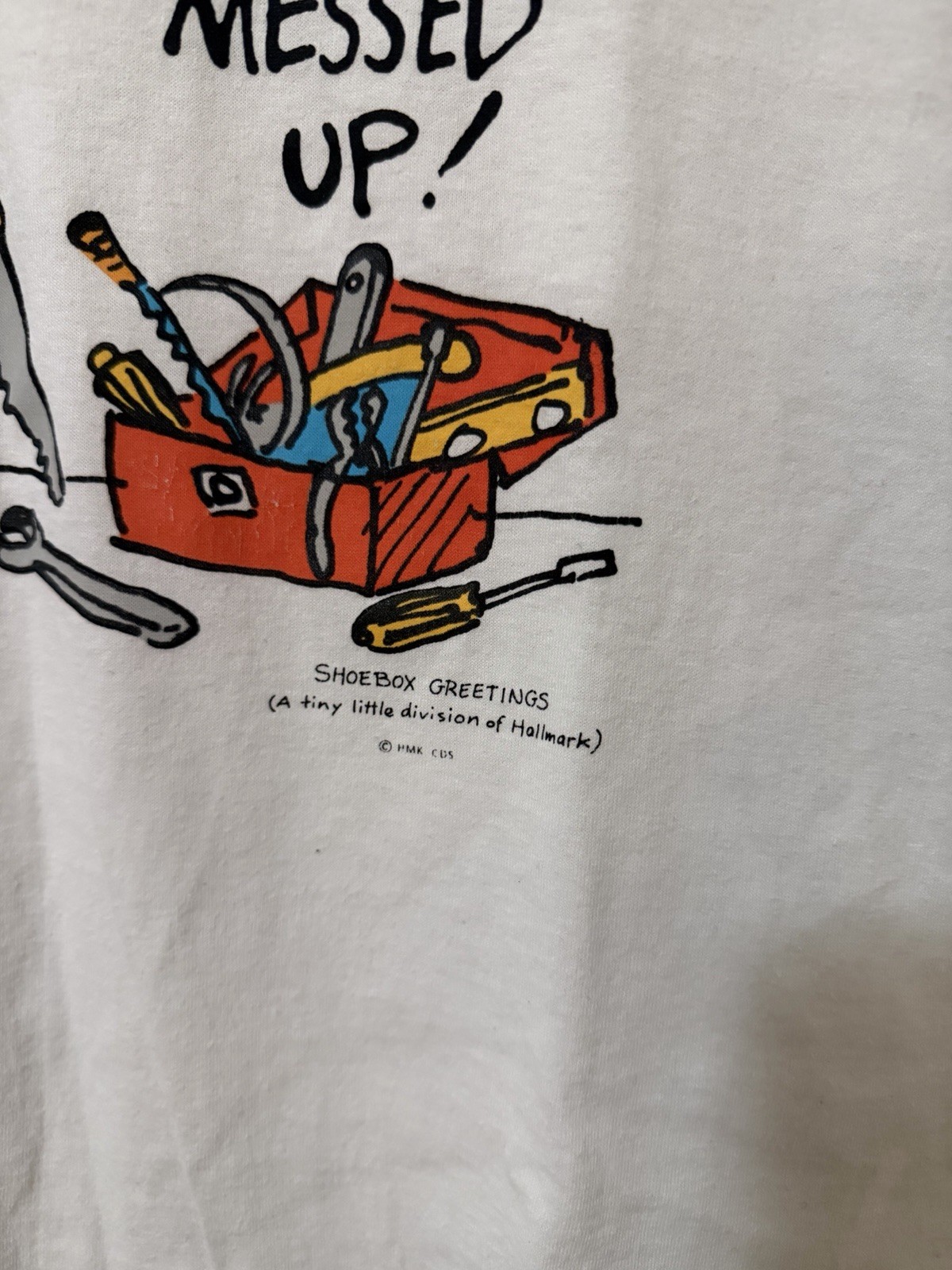 80s Hallmark Shoebox Greetings Dad Funny Graphic White Crew Neck T-Shirt Men's L gallery
